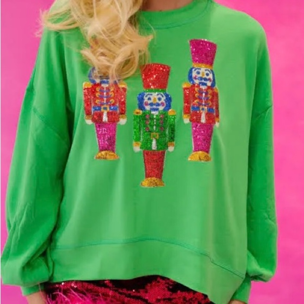 Judith March Sequin Nutcracker Pullover - image 1